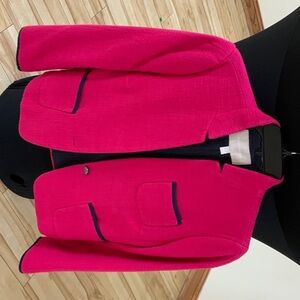 Banana Republic Vibrant Pink Blazer with Navy Accents